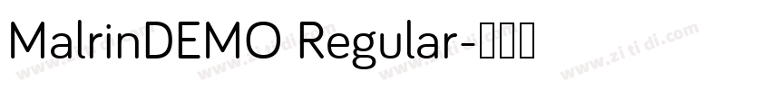 MalrinDEMO Regular字体转换